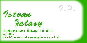 istvan halasy business card